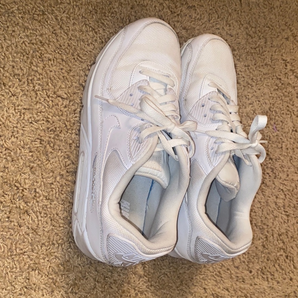 all white Nike air max 90s
